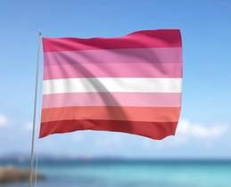 Bandeira Lésbica LGBTQIA+ 80cmx140cm Tecido Oxford 100% Poliéster