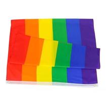 Bandeira LGBTQI+ Arco Íris 1,50x0,90mt Grande Dupla Face - Brasil Flex