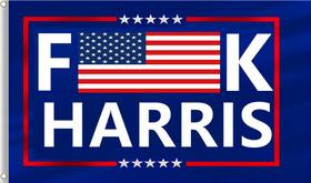 Bandeira LUCKGEEY Fuck Kamala Harris 120x180cm Poliéster Azul