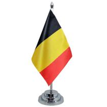 Bandeira Mesa Dupla Face Bélgica 29 Cm Alt (mastro) - SP Bandeiras