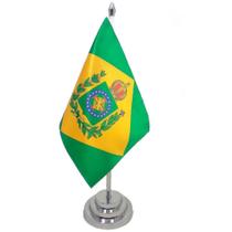 Bandeira Mesa Dupla Face Brasil Império 1822/1889 Mastro 29 Cm Alt