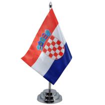 Bandeira Mesa Dupla Face Croácia 29 Cm Alt (Mastro)