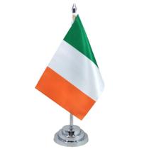 Bandeira Mesa Dupla Face Irlanda 29 Cm Alt (Mastro) - Sp Bandeiras