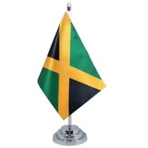 Bandeira Mesa Dupla Face Jamaica 29 Cm Alt (Mastro)