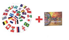 Bandeira Missões Evangelho 32 Nações 30x20cm + 100 Envelopes
