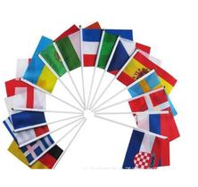 Bandeira Missões Evangelho 32 Nações De Mão 14X21 Cm