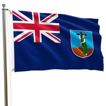 Bandeira Montserrat, Reino Unido, 150x240cm, poliéster, resistente ao desbotamento Bandeira Montserrat, Reino Unido, 150x240cm, poliéster, resistente ao desbotamento