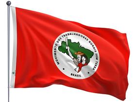 Bandeira MST - Movimento Sem Terra Uma Face Estampada 90x128cm - Qualidade e Entrega Rápida