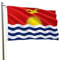 Bandeira MTTUOU Kiribati 150x240cm Poliéster Resistente ao Desbotamento Bandeira MTTUOU Kiribati 150x240cm Poliéster Resistente ao Desbotamento
