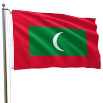Bandeira MTTUOU Maldivas 150x240cm Poliéster Resistente ao Desbotamento Bandeira MTTUOU Maldivas 150x240cm Poliéster Resistente ao Desbotamento