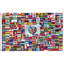 Bandeira Mundial Anley Fly Breeze 90x150cm Poliéster 216 países