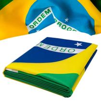 Bandeira Nacional Premium Tecido Oficial Brasileiro Poliéster 140x90cm Copa Impressão Sublimada Grande Resistente Material Brasil Bandeira Nacional Premium Tecido Oficial Brasileiro Poliéster 140x90cm Copa Impressão Sublimada Grande Resistente Material Brasil