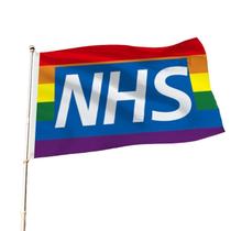 Bandeira NHS Rainbow 150x90cm de poliéster para eventos de saúde Bandeira NHS Rainbow 150x90cm de poliéster para eventos de saúde