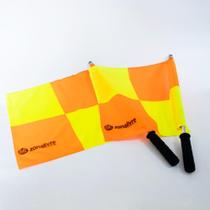 Bandeira Nylon Quatro Gomos para Árbitro Fluorescente Zona Livre - Par