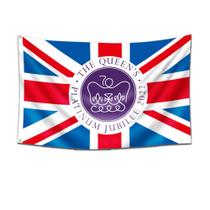 Bandeira: O Jubileu de Platina da Rainha 2022 UK Union Jack 150x90cm