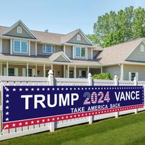 Bandeira OEAGO Trump 2024 Vance Take America Back 98x18 cm