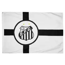 Bandeira Oficial Licenciado Santos 2 panos duplaface 0,90x1,30m JC Bandeiras