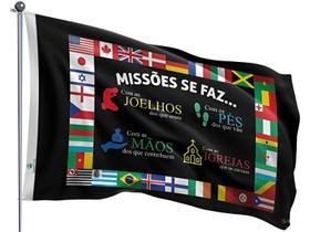 Bandeira os Quatro Pilares de Missões Dupla Face Estampada Tamanho 70x100cm - Culto Igreja Entrega Rápida Bandeira os Quatro Pilares de Missões Dupla Face Estampada Tamanho 70x100cm - Culto Igreja Entrega Rápida