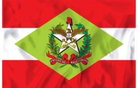Bandeira Painel Estado De Santa Catarina Impressão Digital