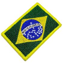 Bandeira País Brasil Patch Bordada Fecho Contato Para Roupa Bandeira País Brasil Patch Bordada Fecho Contato Para Roupa