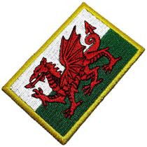 Bandeira País de Gales Patch Bordada Termo Adesivo Para Boné