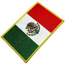 Bandeira país México Patch Bordada passar a ferro ou costura