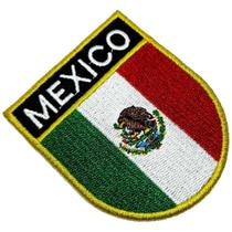 Bandeira país México Patch Bordada passar a ferro ou costura - BR44