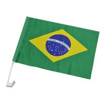 Bandeira para Janela Carro Suporte Haste Brasil Copa do Mundo