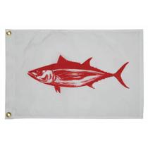 Bandeira: peixe feito à medida, albacora, nylon, 30 cm x 45 cm