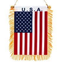 Bandeira pendurada Anley USA Fringy 10 x 15 cm com ventosa