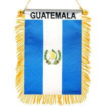Bandeira pendurada na janela Anley Guatemala Fringy 10x15cm com sucção