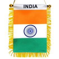 Bandeira pendurada na janela Anley India Fringy 10 x 15 cm com ventosa