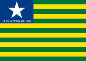 Bandeira Piauí Estampada uma face - 0,70X1,00m - Pátria Bordados