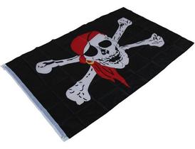 Bandeira Pirata 1,50x0,90mt 100% Poliéster - Envio Imediato