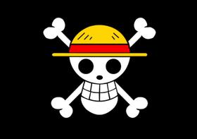 Bandeira Pirata One Piece Luffy Estampada Uma face 70x100cm
