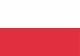 Bandeira Polônia estampada dupla face - 0,70x1,00m