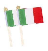 Bandeira portátil Lebei Italy Italian 10 cm x 15 cm, pacote com 12