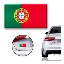Bandeira portugal resinada carro moto notbook 6x4 cm