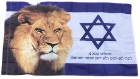 Bandeira Profética Israel E Leão De Judá - 90X 150 Cm