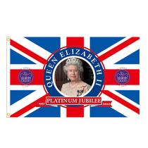 Bandeira Rainha Elizabeth II Jubileu de Platina 90x150cm Poliéster Bandeira Rainha Elizabeth II Jubileu de Platina 90x150cm Poliéster