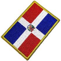 Bandeira República Dominicana Patch Bordada Termo Adesivo - BR44