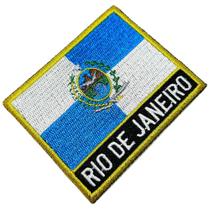 Bandeira Rio de Janeiro Patch Bordada passar ferro, costura - BR44