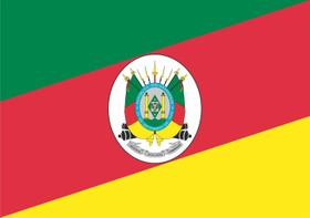 Bandeira Rio Grande do Sul estampada dupla face - 0,90x1,28m - Pátria Bordados