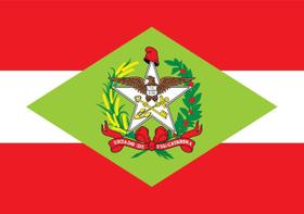 Bandeira Santa Catarina Estampada uma face - 0,70X1,00m