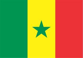 Bandeira Senegal Estampada uma face - 0,70X1,00m