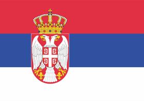 Bandeira Sérvia Estampada uma face - 0,70X1,00m