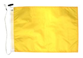 Bandeira TaylorMade Code Q 12x18 cm de poliéster tingido de amarelo