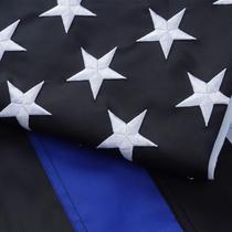 Bandeira TOPFLAGS Thin Blue Line 120x180cm Outdoor Police USA