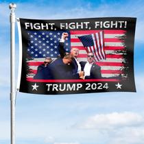 Bandeira Trump 2024 Vance, poliéster, 3 x 5 pés, estilo retrô, ao ar livre