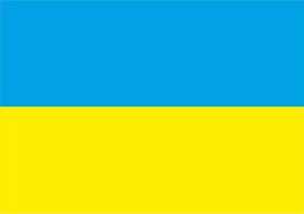 Bandeira Ucrânia estampada dupla face - 0,70x1,00m